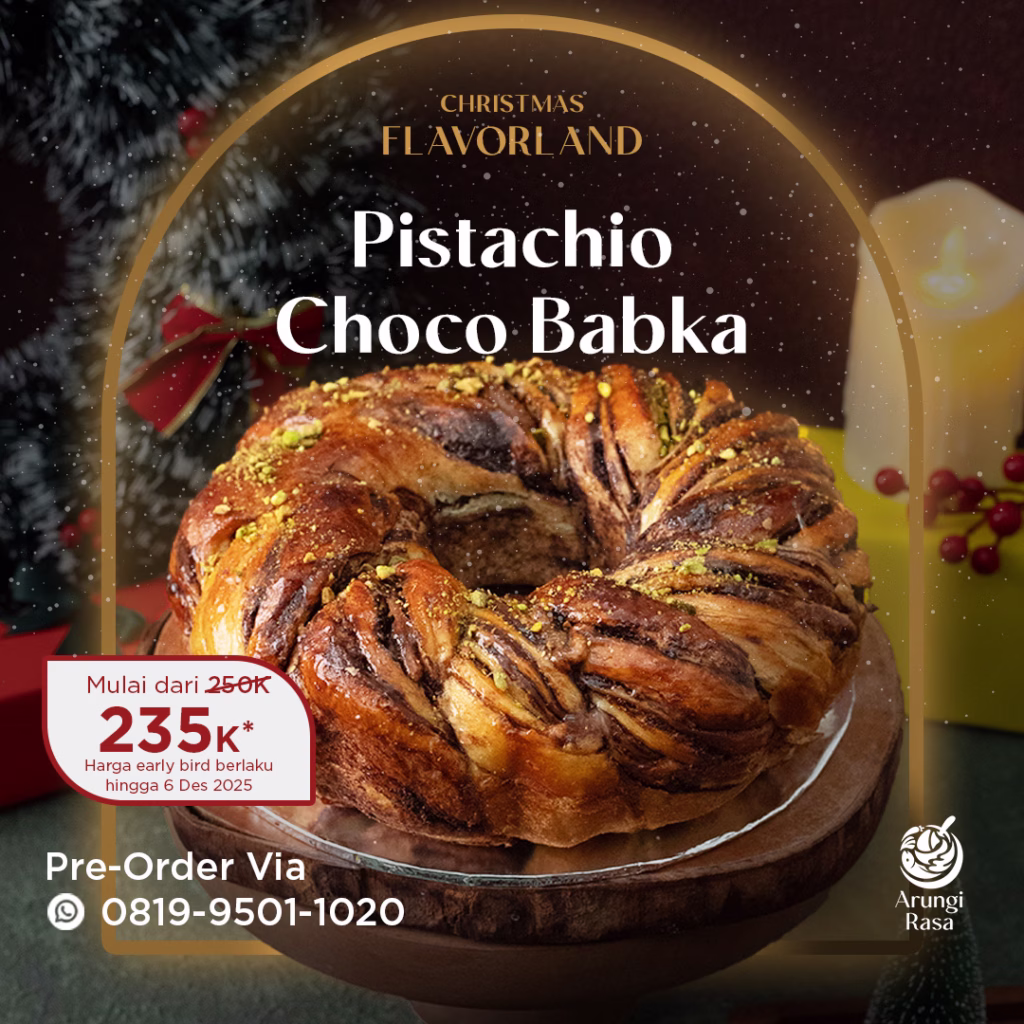 Hampers Natal Pistachio Choco Babka Arungi Rasa